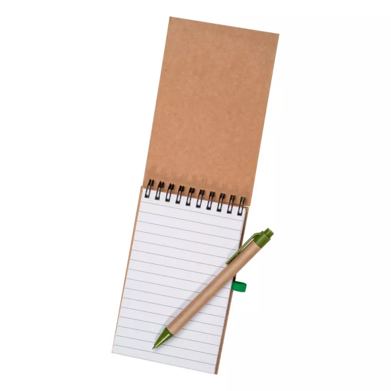 Notatnik ok. A6 z długopisem | Chapman - zielony (V2335-06)