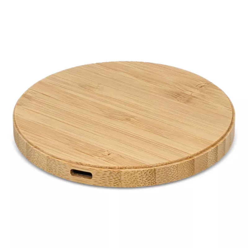 Bezprzewodowa podkładka ładująca bamboo 15W - naturalny-t (LT95557-N0094)