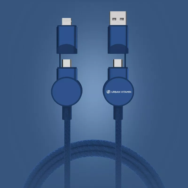 Kabel do ładowania 6 w 1 45W Urban Vitamin Oakland - niebieski (P302.705)