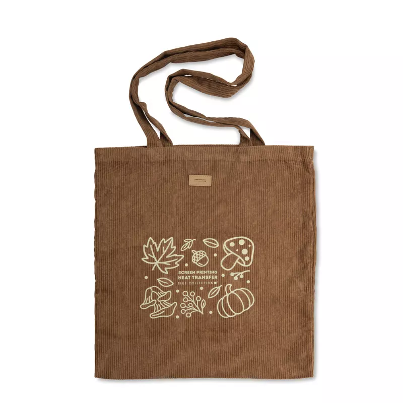 Torba z tkaniny przypominającej sztruks CORDELLA - brązowy (20528-09)