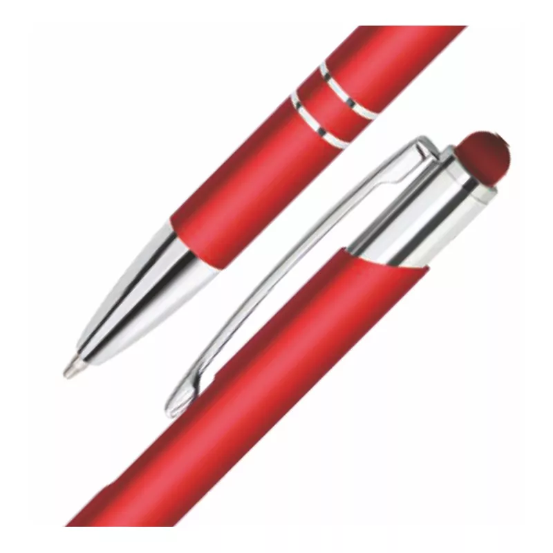 Metalowy długopis reklamowy BELLO Touch Pen - czerwony (BELLO-06)