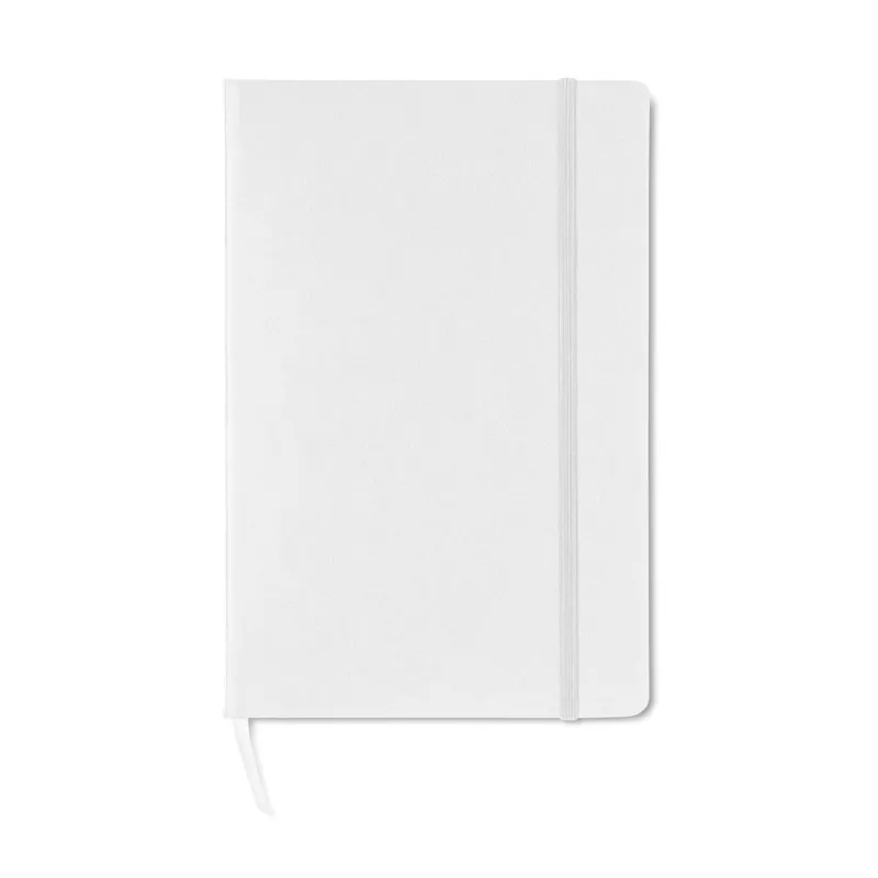 Notes A5 w okładce z PVC 96 kartek w kratkę SQUARED - Bialy (MO8360-06)