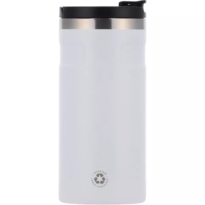 Kubek termiczny ze stali z recyklingu 450 ml SILVIO - biały (8536506)