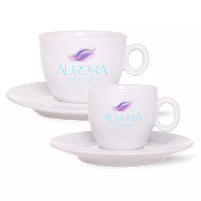 Filiżanka ze spodkiem Aurora Set (60 ml) - biały (M/237/60ml-BIAŁY)