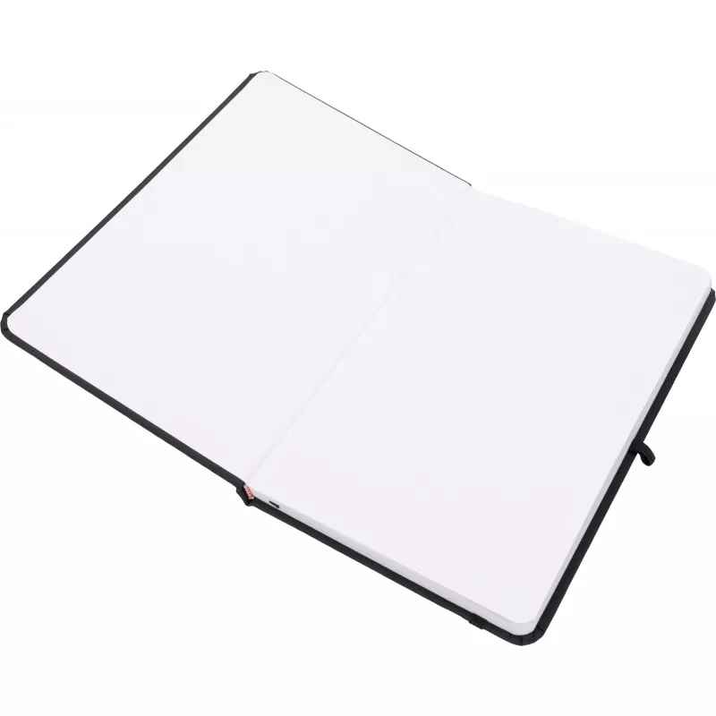 Notatnik A5 w linie z materiałów z recyklingu LORENA - czarny (2875903)