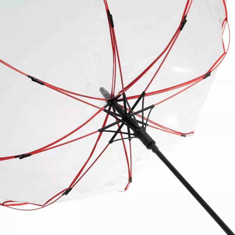 Automatyczny parasol - czerwony, transparentny (56-0103403)