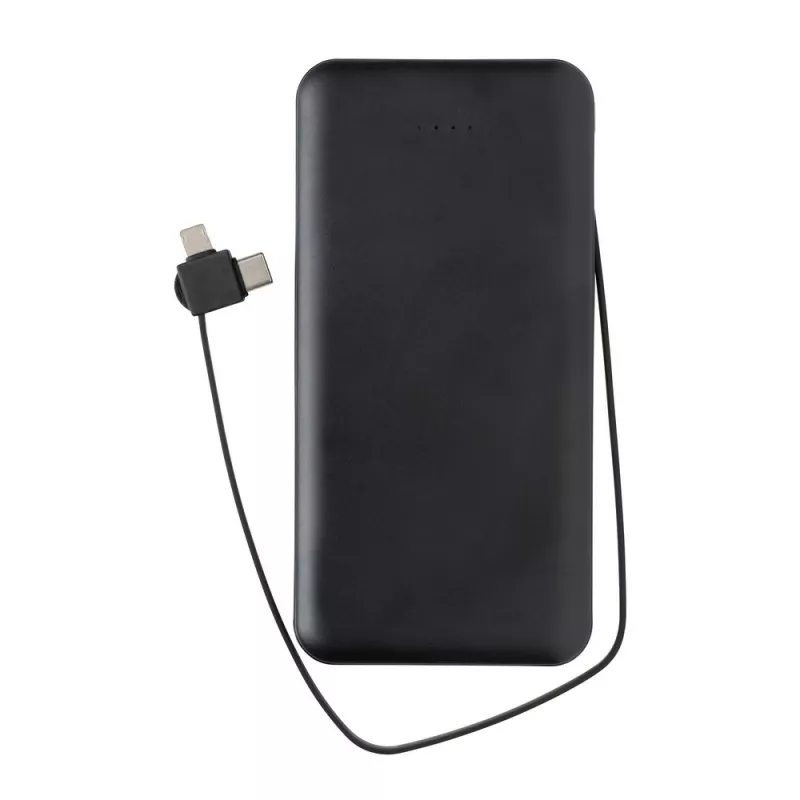 Power bank 10000 mAh Lockhart, zintegrowane kable - black (P322.431)