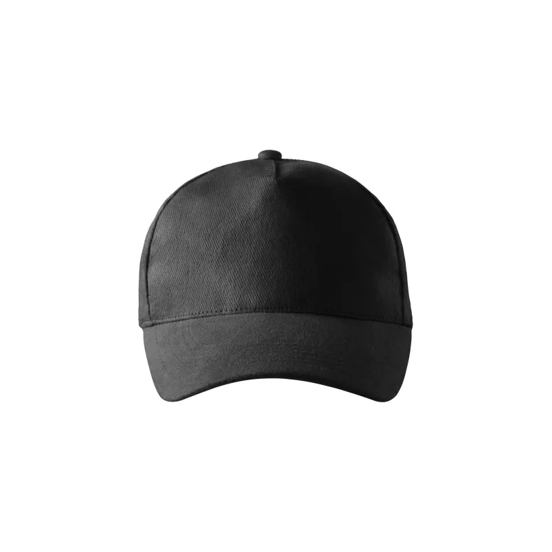 Reklamowa czapka z daszkiem 5 panelowa Malfini 5P 307 - czarny (ADLER307-CZARNY)