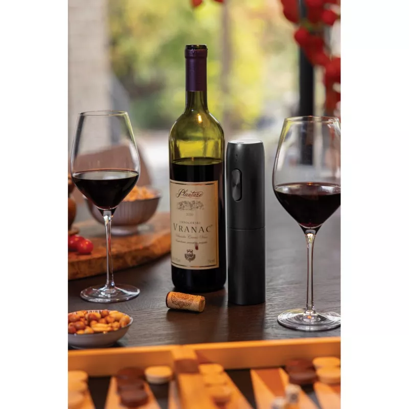 Elektryczny korkociąg do wina na USB Vino - black (P911.4201)