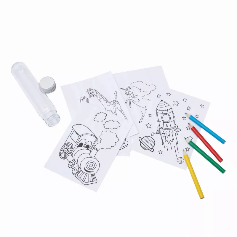 Zestaw do kolorowania - srebrny, transparentny (56-0504115)