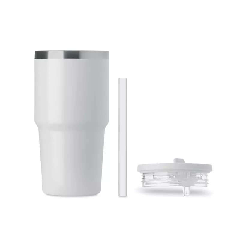 Kubek termiczny ze stali z recyklingu 500 ml ALAND - Bialy (MO3170-06)