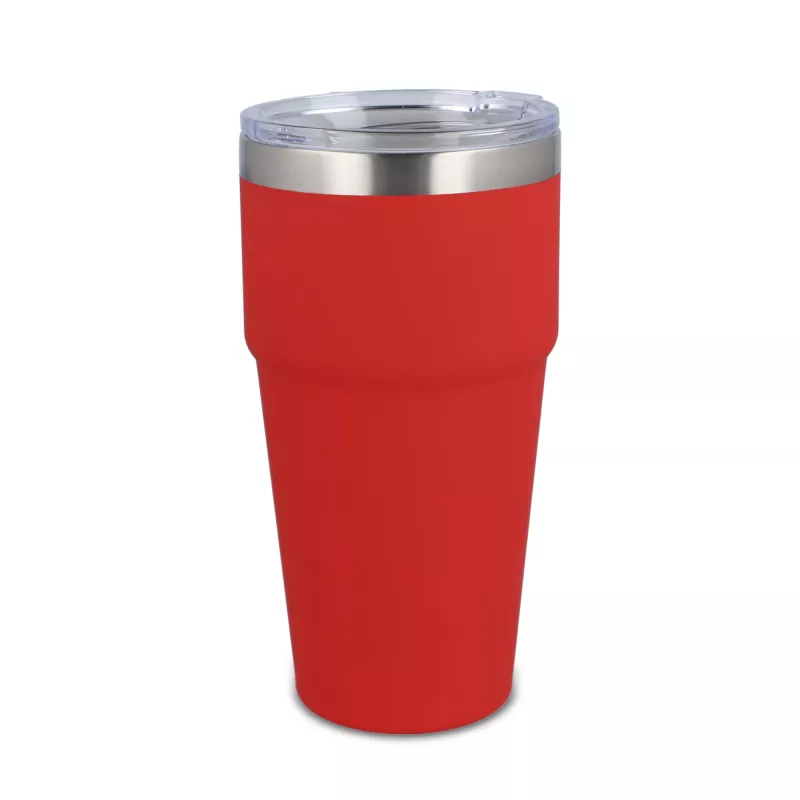 T-ceramiczny kubek do samochodu o miękkim dotyku 500ml - czerwony (LT98729-N0021)