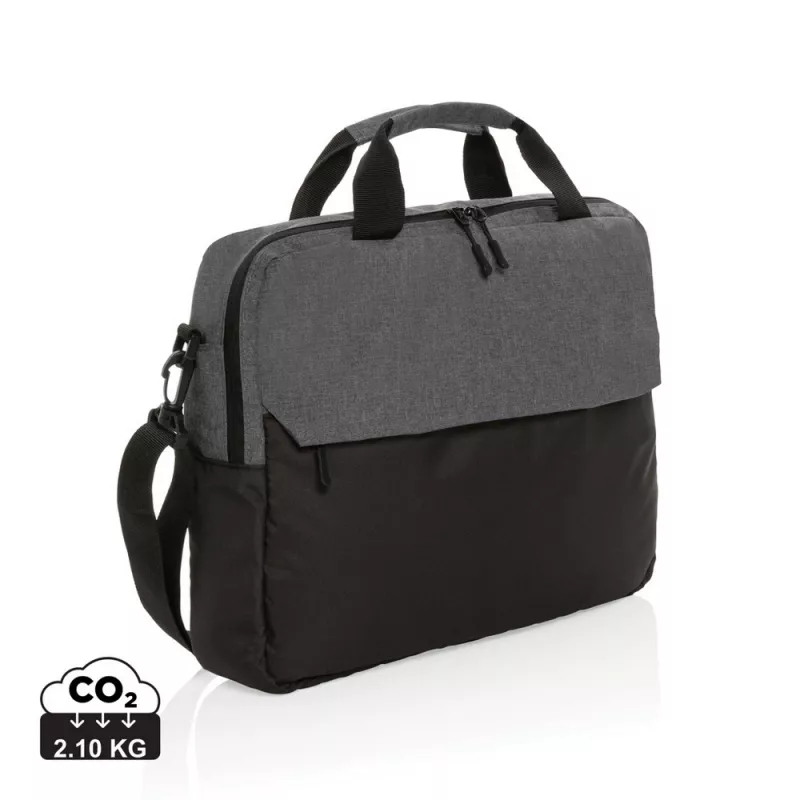 Torba na laptopa 15,6" AWARE™ Kazu, poliester z recyklingu - szary (P732.172)