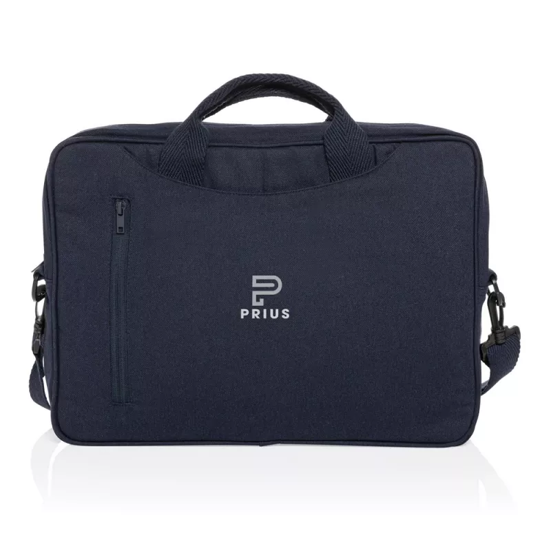 Torba na laptopa 15,4" AWARE™ Laluka, bawełna z recyklingu - granatowy (P732.115)