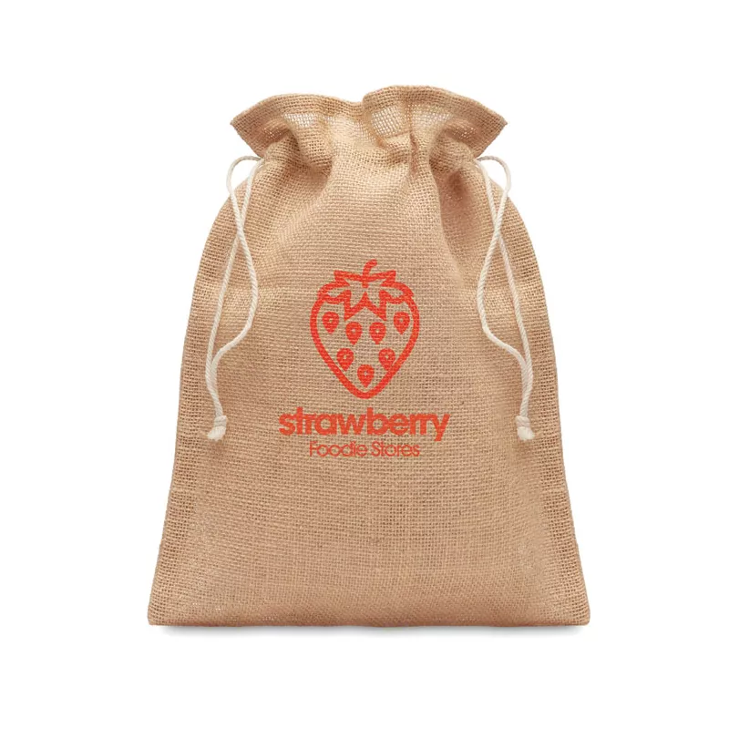 Torebka prezentowa z juty 14x22 cm JUTE SMALL - Bezowy (MO9928-13)