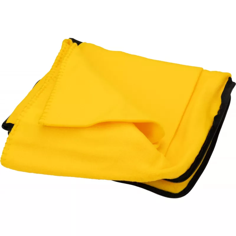 Koc z polaru/poduszka 2w1 RADCLIFF - żółty (277508)