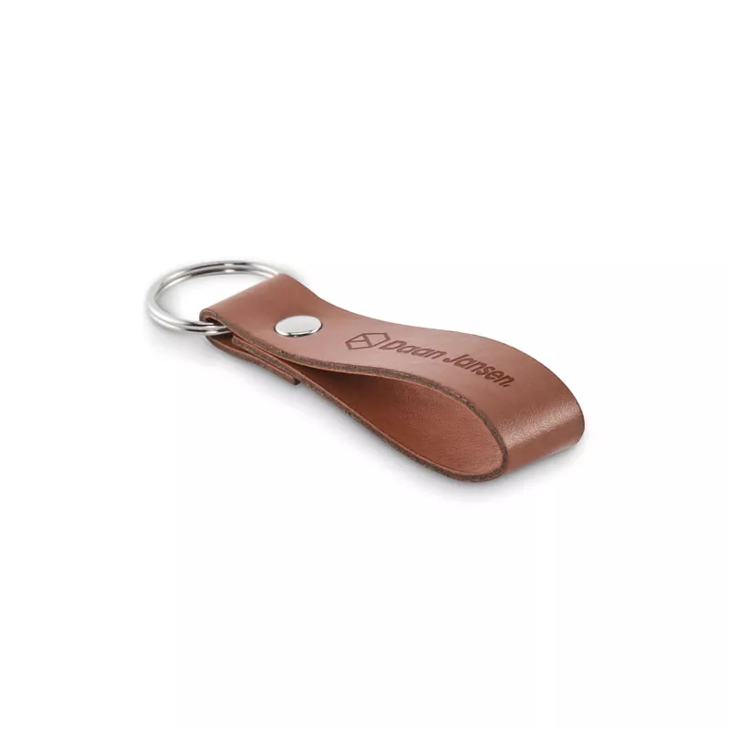 Brelok z pętlą z PU STROKEY - Brazowy (MO2460-01)