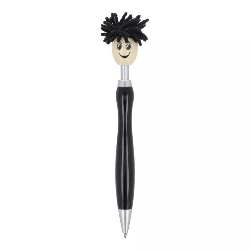 Długopis z włosami z obrotową kulką - czarny (LT87899-N0002)