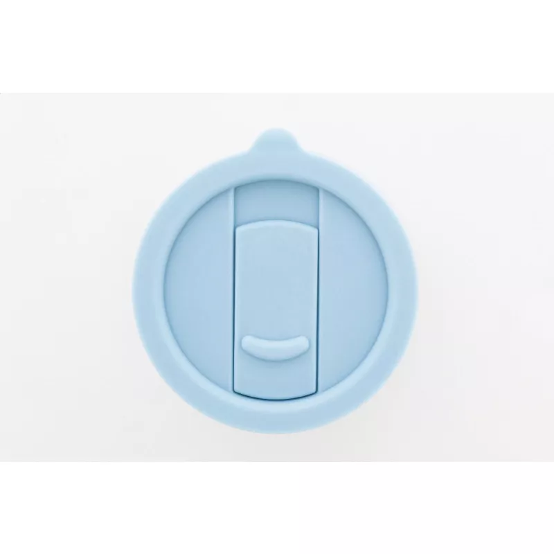 Ceramiczny kubek podróżny pokryty silikonem Liberica 300 ml - jasnoniebieski (AP800549-06V)