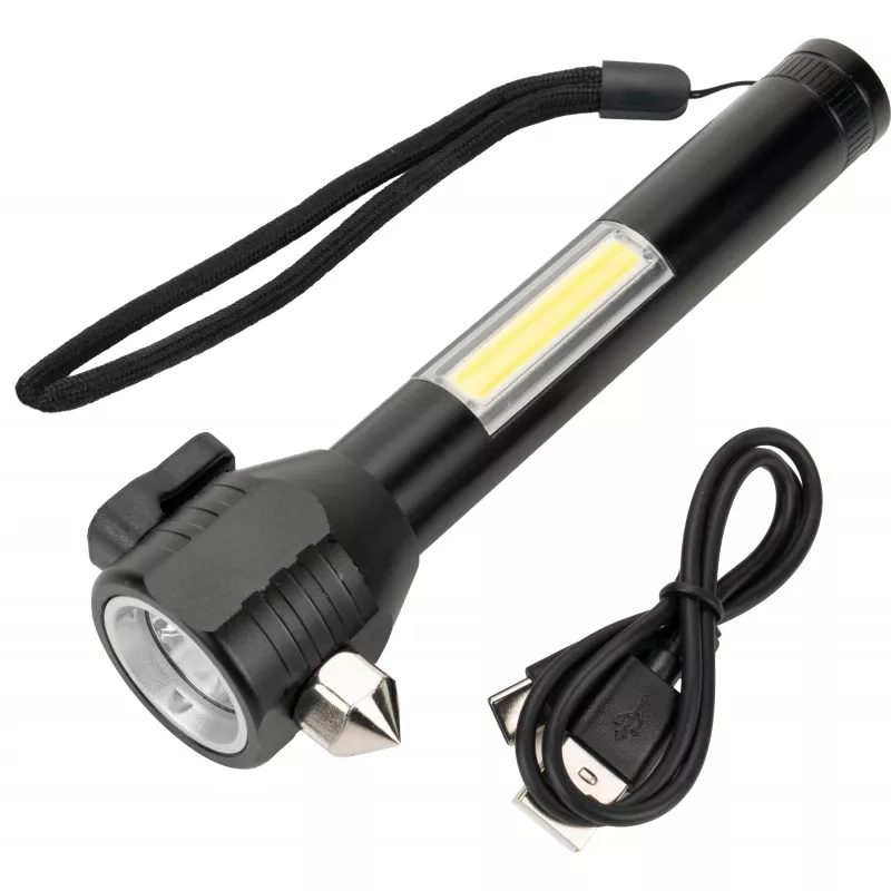 Latarka wielofunkcyjna TRENT - czarny (412803)