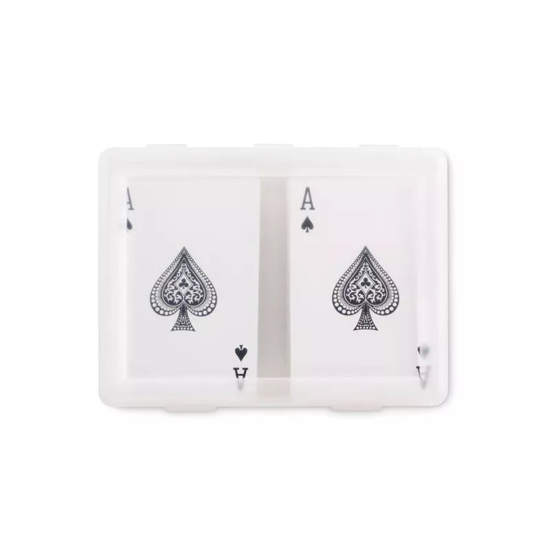 Karty do gry 2 talie w etui PLAYCARD - Przezroczysty (MO2532-22)