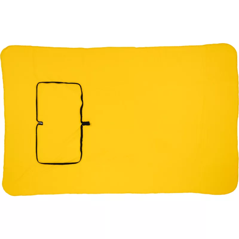 Koc z polaru/poduszka 2w1 RADCLIFF - żółty (277508)