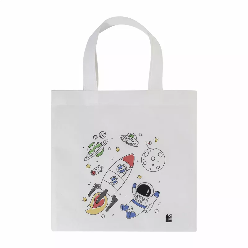 Spacolo torba do kolorowania RPET - biały (AP800299)