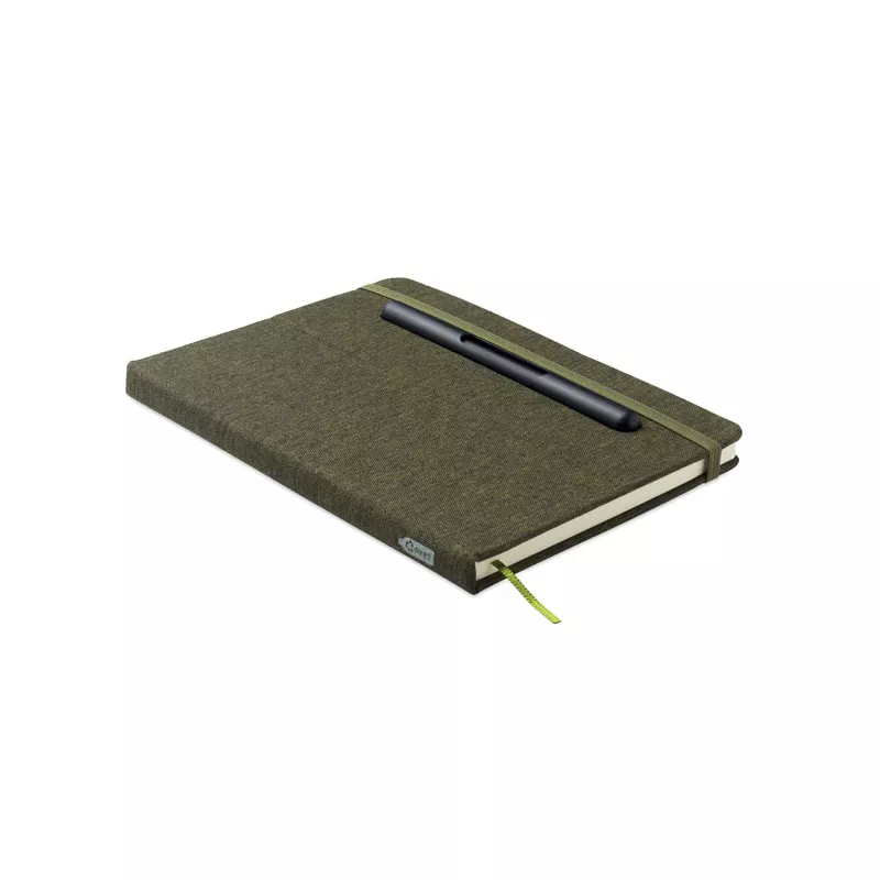 Notes A5 z długopisem 96 kartek w linię RINBOOK - Ciemnozielony (MO2687-60)