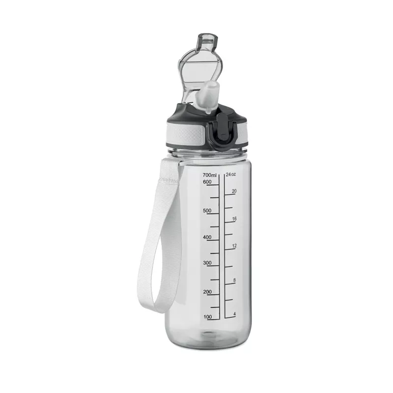 Butelka sportowa motywacyjna z RPET 700 ml ENKEL - Przezroczysty (MO2792-22)