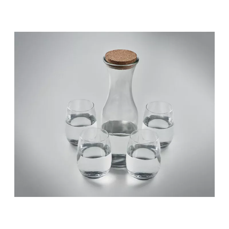 Zestaw karafka 1000 ml i 4 szklanki 420 ml PICCADILLY - Przezroczysty (MO6656-22)