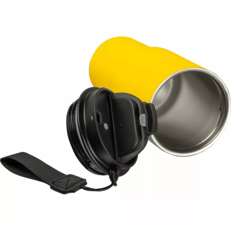 Kubek termiczny 550 ml ze stali z recyklingu DANA - żółty (8523908)