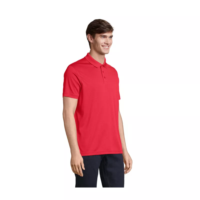 Polo sportowe unisex z recyklingu Sol's PITCHER - Czerwony (S04442-RD)