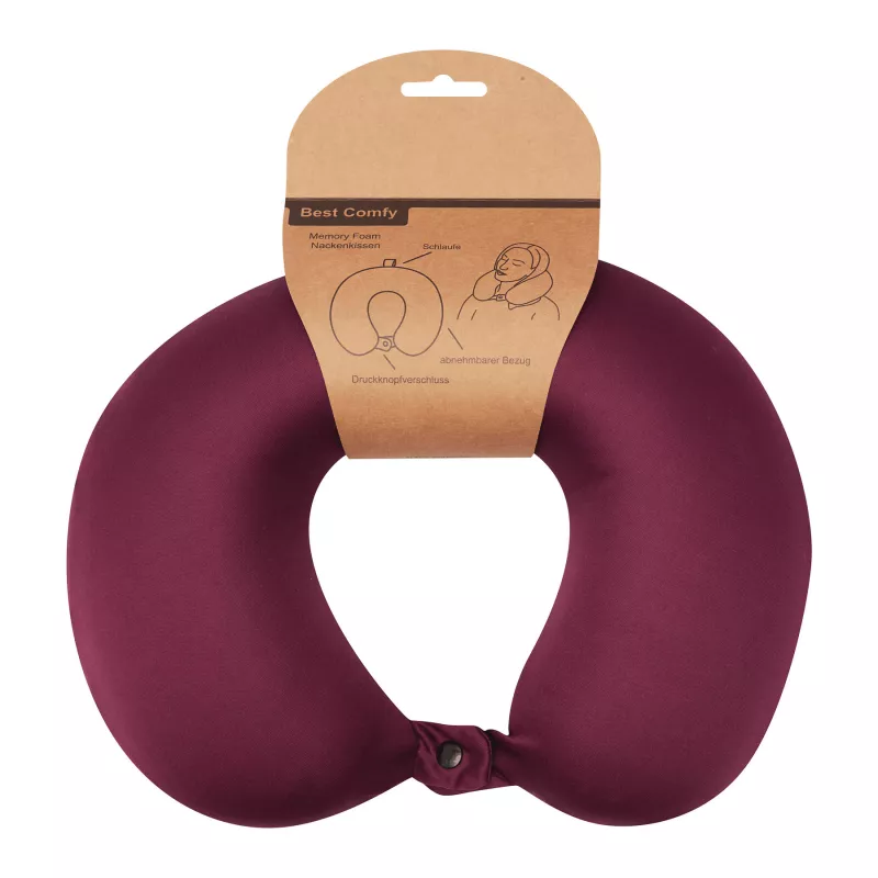 Poduszka podróżna BEST COMFY - jagodowy (56-0607009)