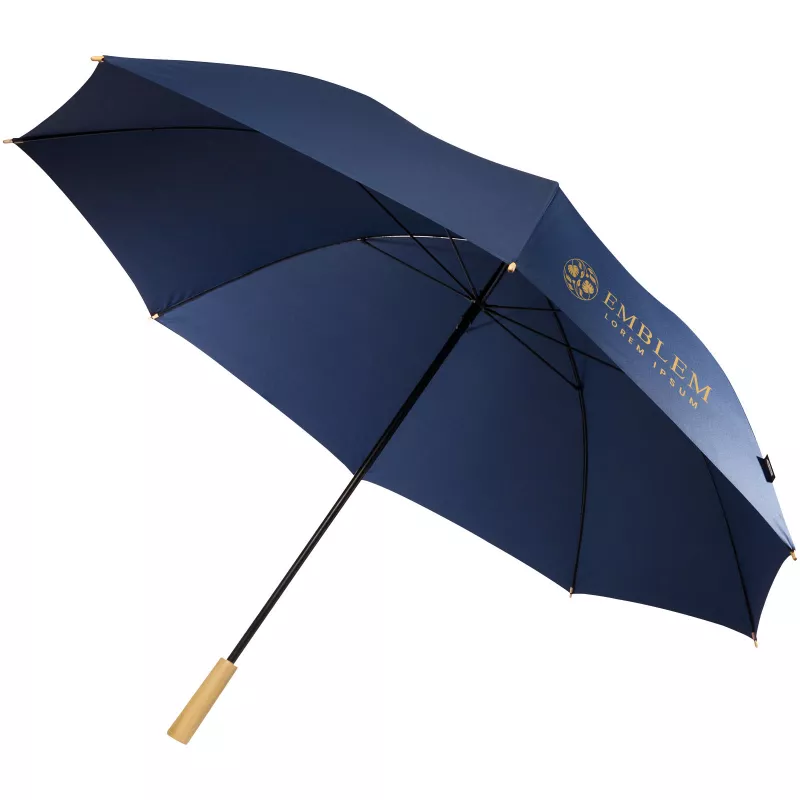 Wiatroodporny parasol golfowy Ø130 cm Romee  z PET z recyklingu - Granatowy (10940955)