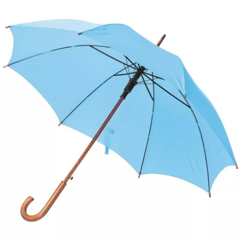 Parasol automatyczny drewniany Ø105 cm NANCY - jasnoniebieski (513124)