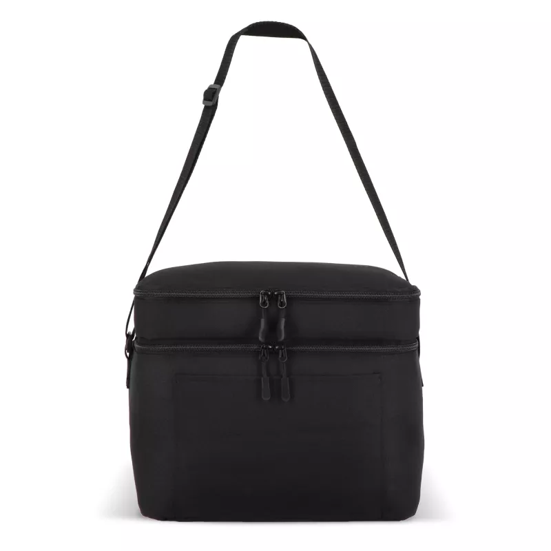 Torba termoizolacyjna R-PET 600D z podwójną komorą 30 x 20 x 25 cm 15 l - czarny (LT95389-N0002)