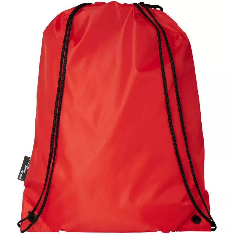 Plecak Oriole ze sznurkiem ściągającym z recyklowanego plastiku PET, 33 x 44 cm - Czerwony (12046103)