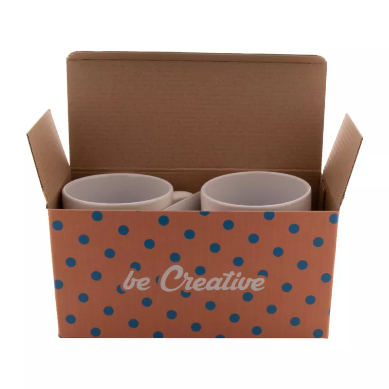 CreaBox Mug Double personalizowane pudełko na dwa kubki - biały (AP716180-01)