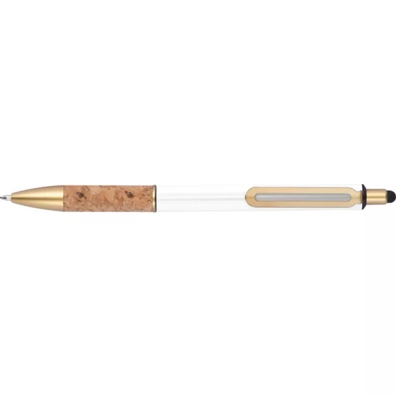 Długopis metalowy touch pen CAPRI - biały (369006)