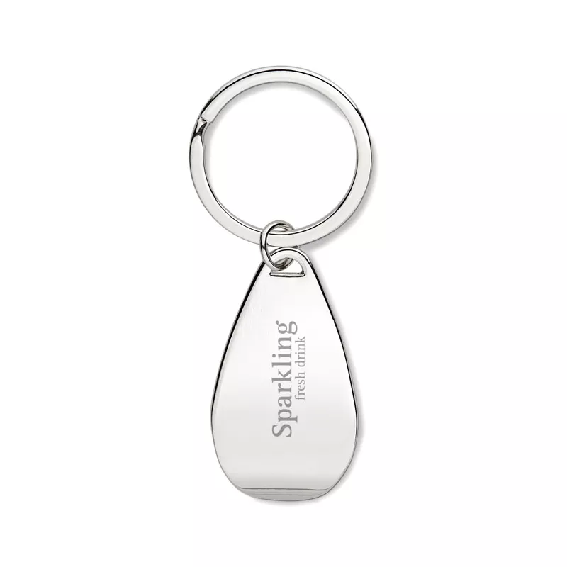 Brelok z otwieraczem do butelek metalowy HANDY - Srebrny Blyszczacy (MO8135-17)