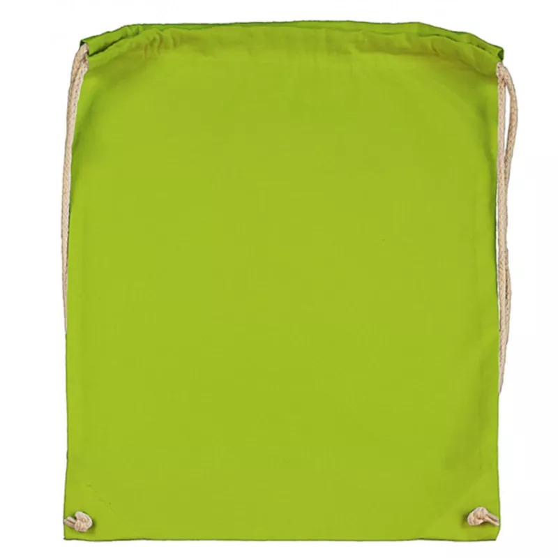 Plecak bawełniany na sznurkach Jassz 140 g/m², 38 x 42 cm - Lime (602.57-LIME)