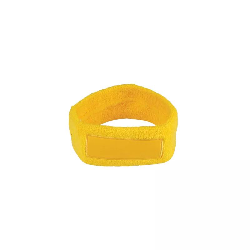 Opaska frote na głowę z miejscem na Twoje logo - żółty (C1522-żółta)