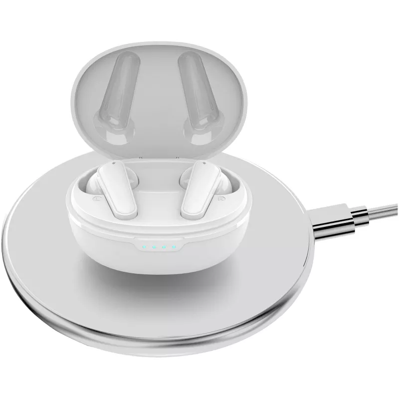 Prixton TWS158 reflective słuchawki douszne w technologii ENC i ANC - Biały (2PA14501)
