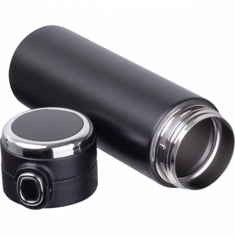 Butelka termiczna próżniowa z wyświetlaczem 420 ml COLOGNE - czarny (529503)