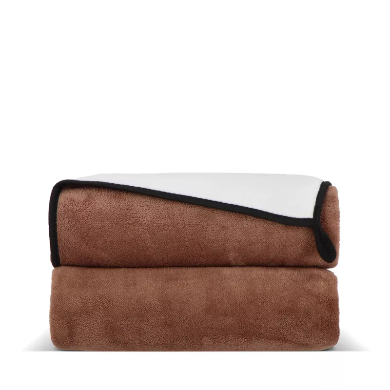 Dwuwarstwowy koc coral fleece 120 × 150 cm (500 g/m²) sublimacja - Taupe (LT97216-N0058)