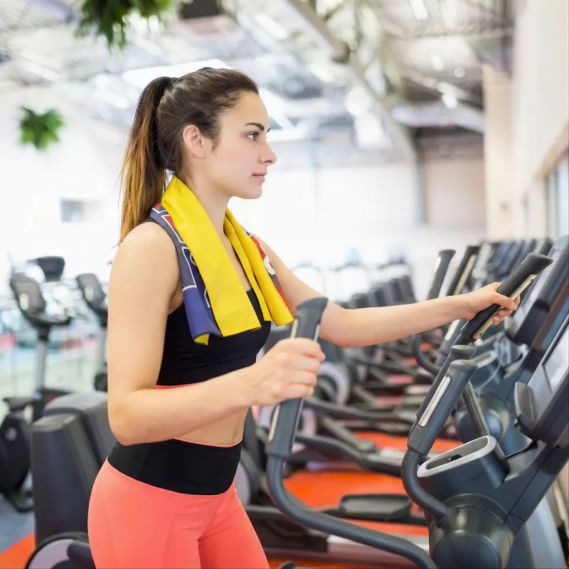 R-PET Szybkoschnący ręcznik 40×80 cm z woreczkiem, sublimacja. - żółty (LT97214-N0041)