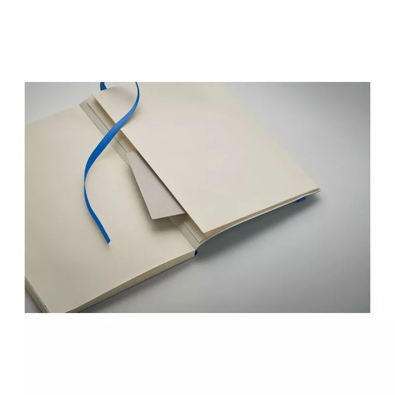Notes A5 z recyklingu 80 kartek w linię BRETA - Niebieski (MO2118-37)