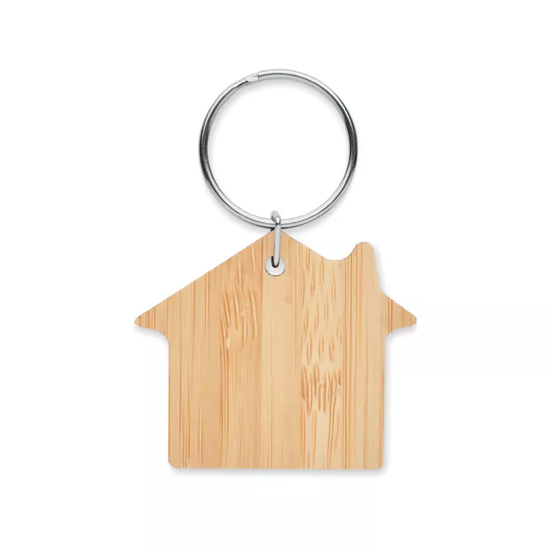 Brelok bambusowy w kształcie domu HOUSEBOO - Drewna (MO6979-40)