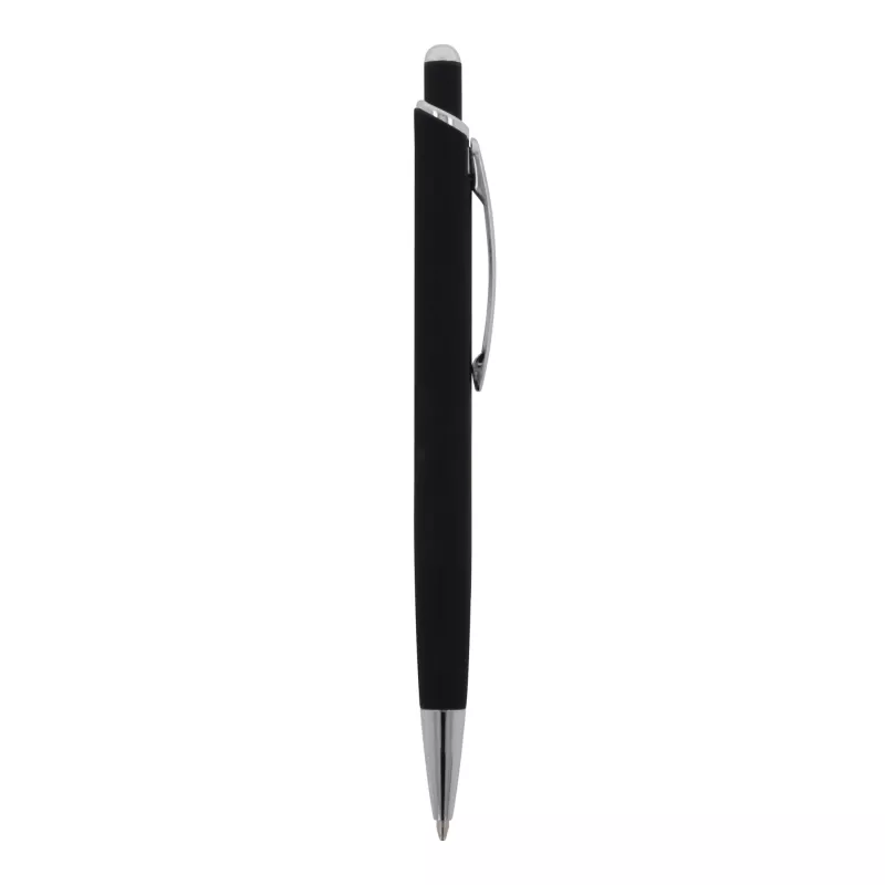 Długopis metalowy gumowany z touch penem Monaco - czarny (LT87780-N0002)