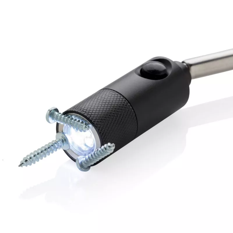 Latarka teleskopowa 3 LED z magnesem - czarny (P513.651)